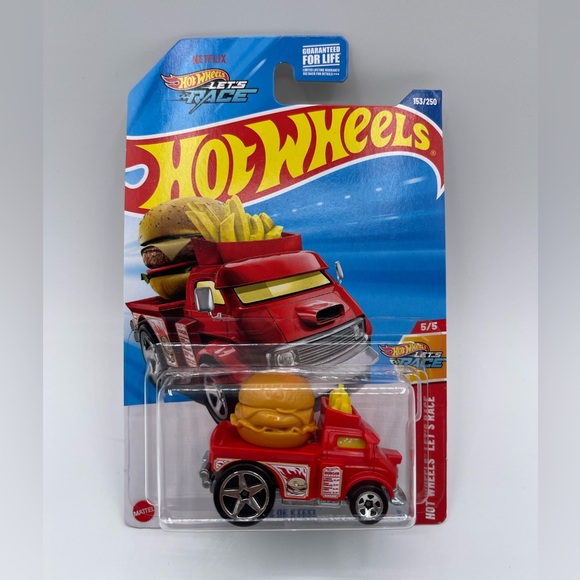 Hot Wheels Buns Of Steel Red #153 Mainline 2025 Case G | NEW FOODIE TRUCK CAR - Picture 1 of 3